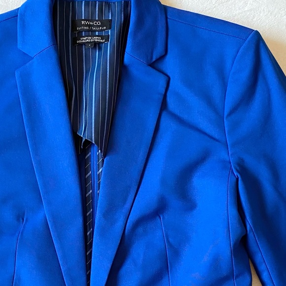 RW&CO. Blue Button Up Blazer Size 2 - Picture 5 of 15